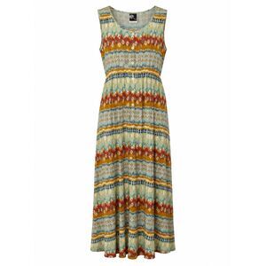Phool Sleeveless Boho Maxi Dress Multicolor Tribal Print Size M